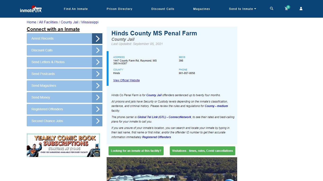 Hinds County MS Penal Farm - Inmate Locator - Raymond, MS
